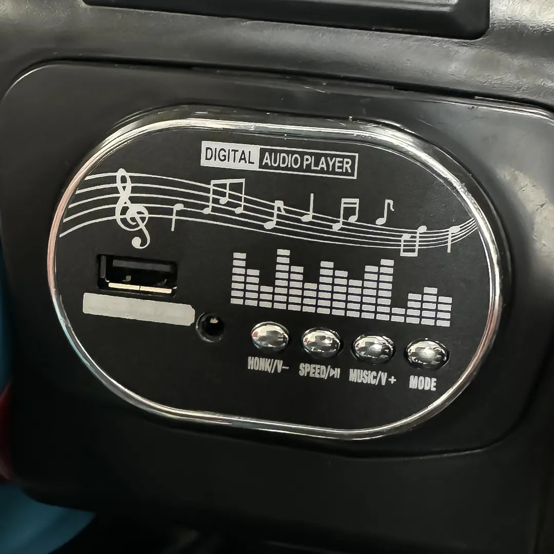 Auto Eléctrico Batería Eléctrica Control Remoto Luces Musica Azul