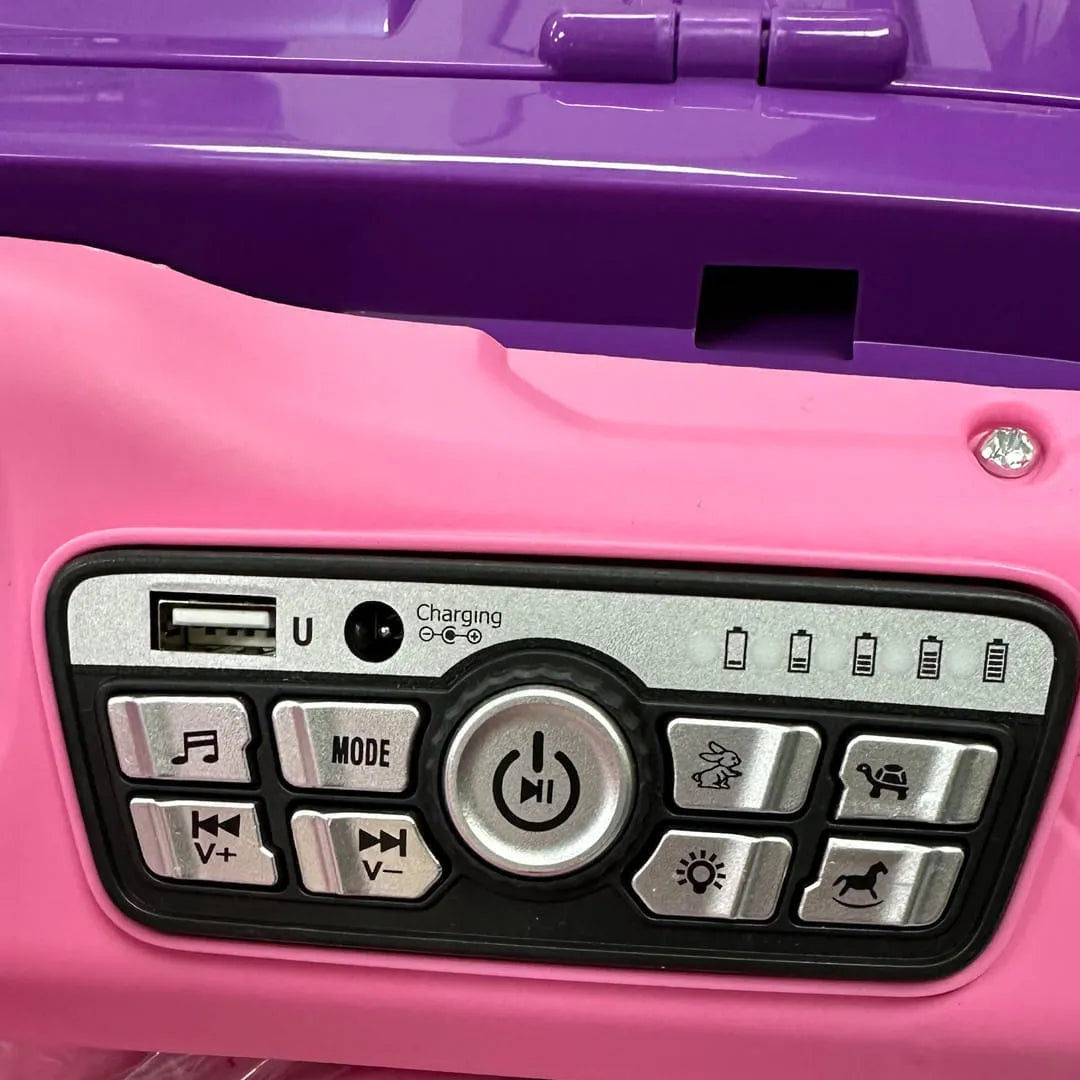 Auto Eléctrico Batería Todoterreno Música Luz LED Control Papás 12V Rabbit