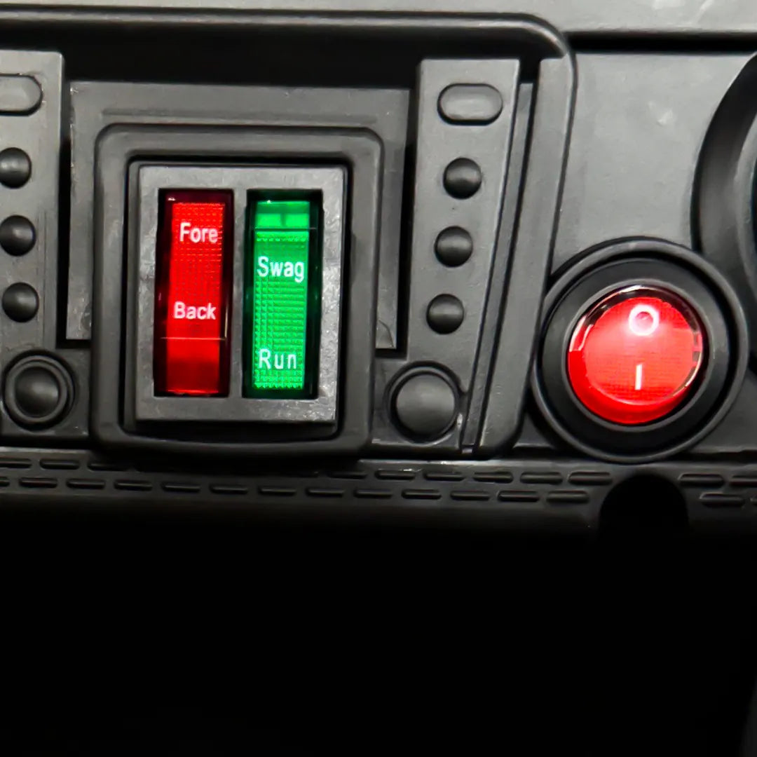 Auto Eléctrico 4x4 Off Road Batería Música LED Control Papás 12V Gris