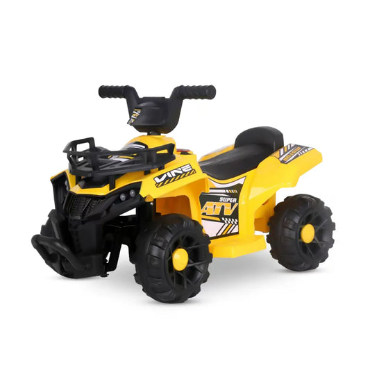 Cuatrimoto Eléctrica Infantil Batería Luz LED Música Recargable 6V Amarillo