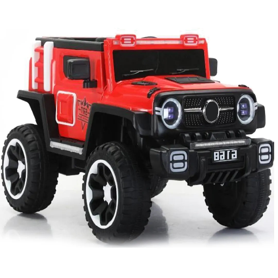 Auto Eléctrico Batería 4X4 Luz Musica LED Control Papás 12V Rojo