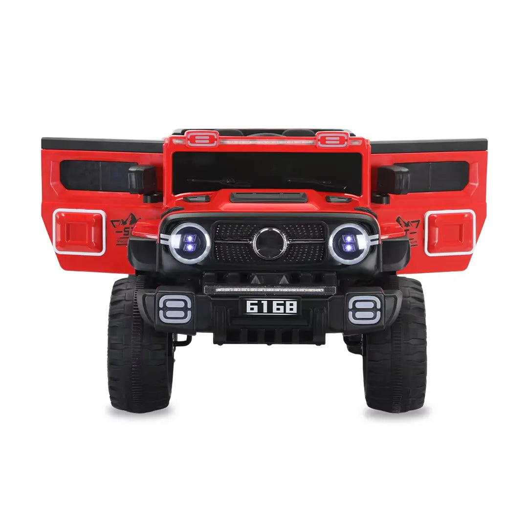 Auto Eléctrico Batería 4X4 Luz Musica LED Control Papás 12V Rojo