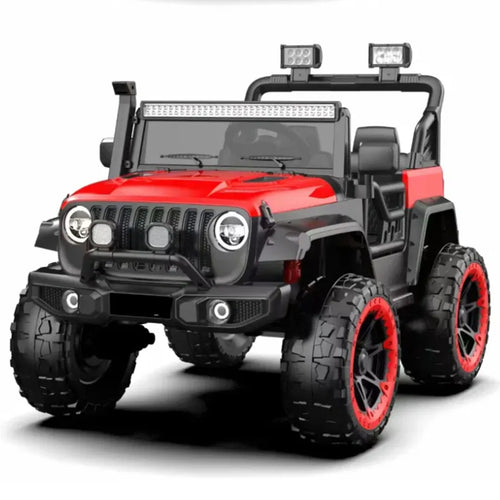 Auto Eléctrico Batería 4X4 Luz Musica LED Control Papás Llaves 12V Rojo
