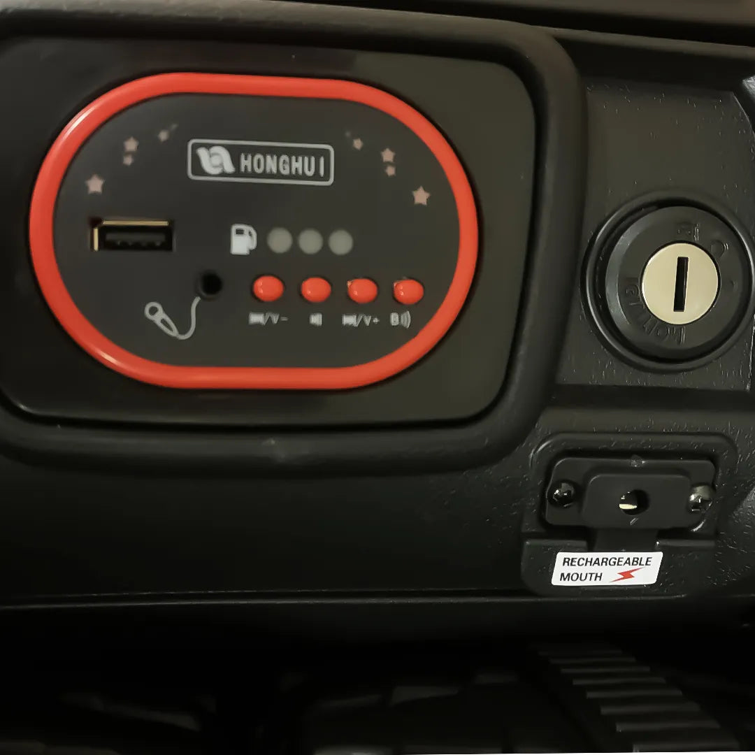 Auto Eléctrico Batería 4X4 Luz Musica LED Control Papás Llaves 12V Verde