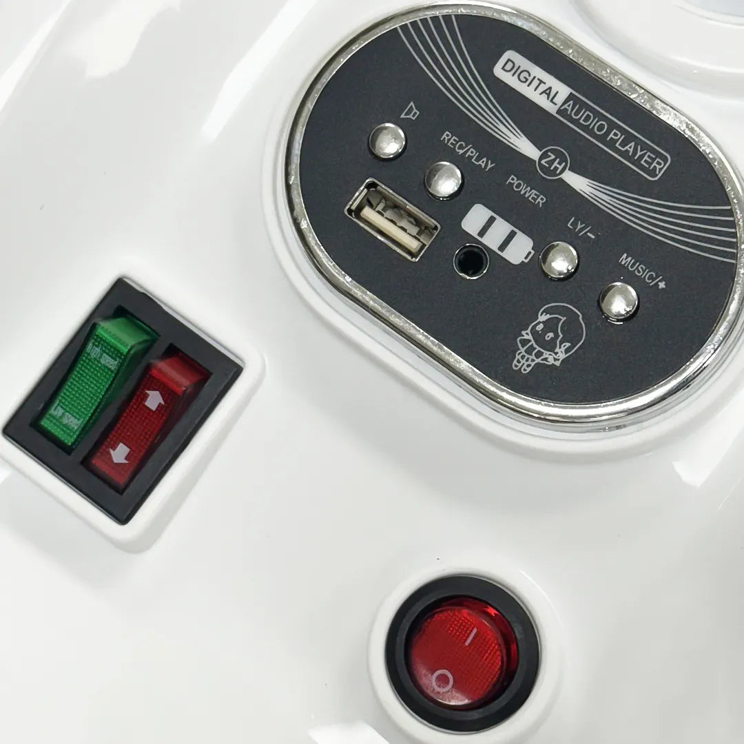 Cuatrimoto Eléctrica Recargable Infantil Luz Musica 12V Control Papás Blanco