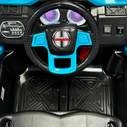 Auto Eléctrico Batería Eléctrica Control Remoto Luces Musica Azul