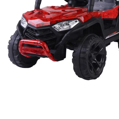 Auto Eléctrico Batería 4X4 Todoterreno Luz Musica LED Control Papás 12V Rojo Spider