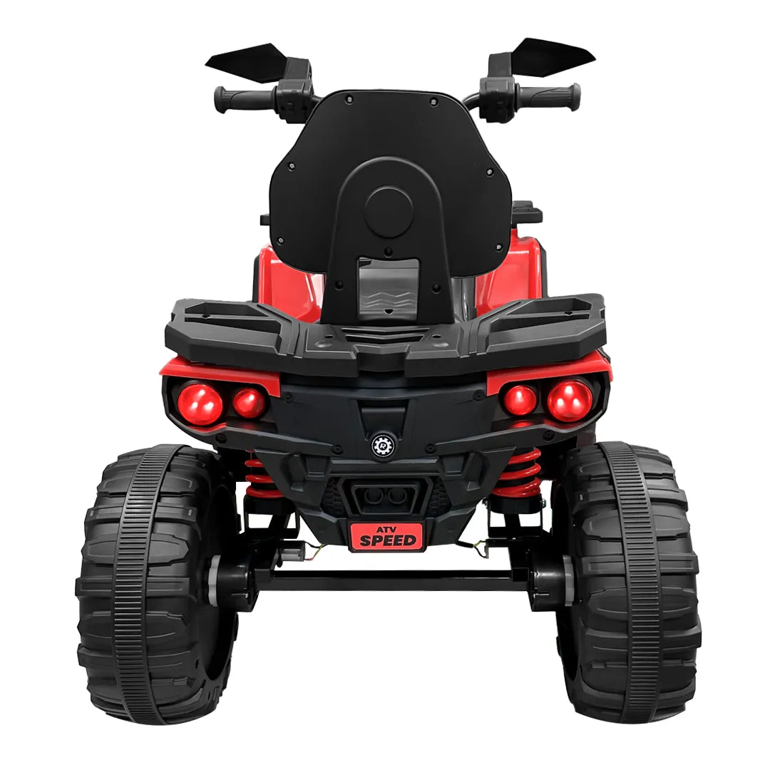 Cuatrimoto Eléctrica Infantil Recargable Luz LED Música Control Papás 6V Rojo