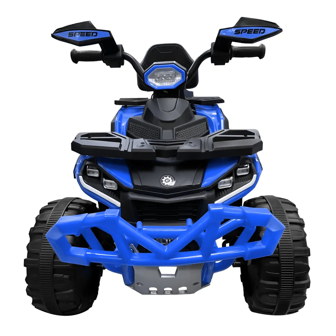 Cuatrimoto Eléctrica Infantil Recargable Luz LED Música Control Papás 6V Azul