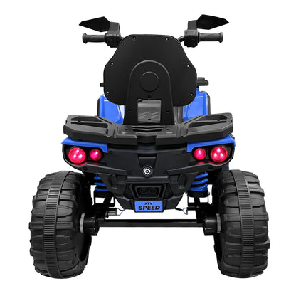 Cuatrimoto Eléctrica Infantil Recargable Luz LED Música Control Papás 6V Azul