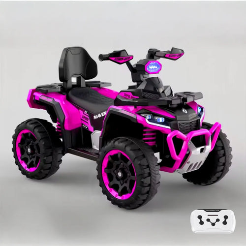 Cuatrimoto Eléctrica Infantil Recargable Luz LED Música Control Papás 6V Fucsia