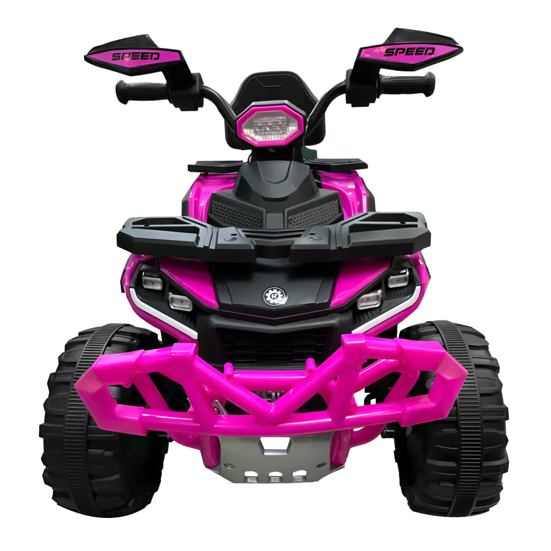 Cuatrimoto Eléctrica Infantil Recargable Luz LED Música Control Papás 6V Fucsia