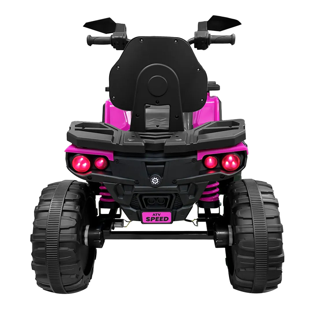 Cuatrimoto Eléctrica Infantil Recargable Luz LED Música Control Papás 6V Fucsia