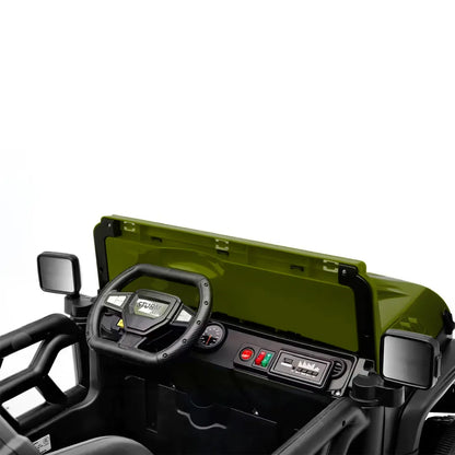 Auto Eléctrico Batería Todoterreno Música LED Control Papás 12V Verde