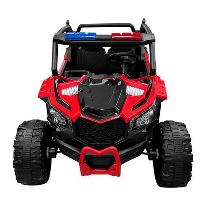 Auto Eléctrico Batería Todoterreno Buggy Música LED Control Papás 12V Rojo