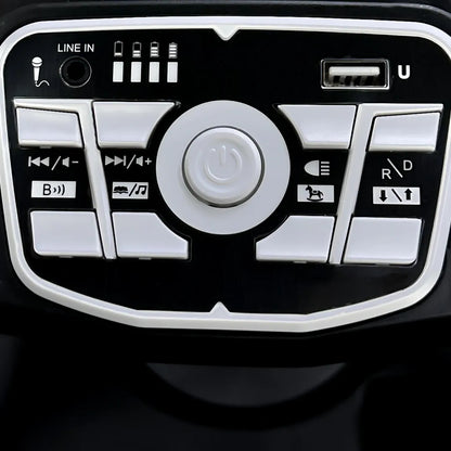 Auto Eléctrico Batería F1 Carrera LUZ LED Bluetooth Música Control Negro