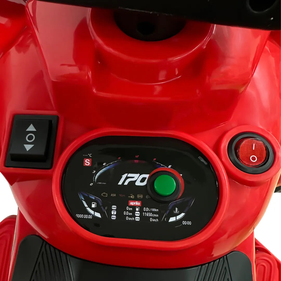 Cuatrimoto Eléctrica Infantil Recargable Luz LED Música 6V Rojo