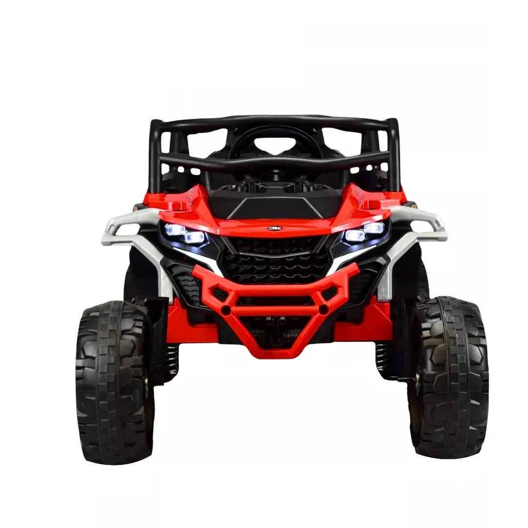 Auto Eléctrico Batería Todoterreno Buggy Música LED Control Papás 12V Rojo