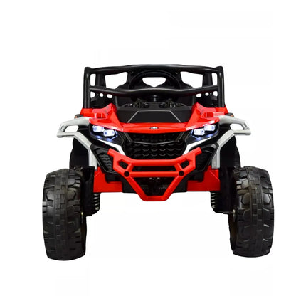 Auto Eléctrico Batería Todoterreno Buggy Música LED Control Papás 12V Rojo
