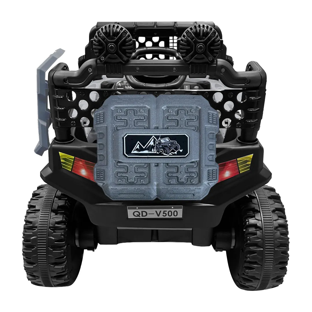 Auto Eléctrico 4x4 JQQD Batería Música LED Control Papás 12V Gris