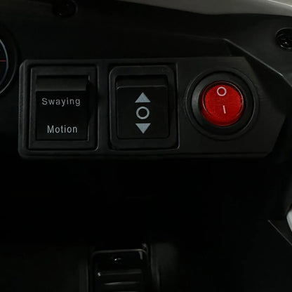 Auto Eléctrico 4x4 JQQD Batería Música LED Control Papás 12V Gris