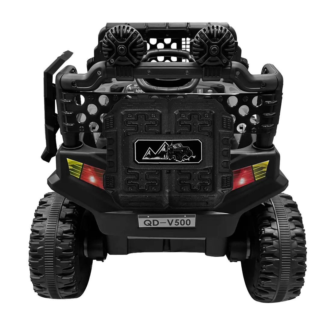 Auto Eléctrico 4x4 JQQD Batería Música LED Control Papás 12V Negro