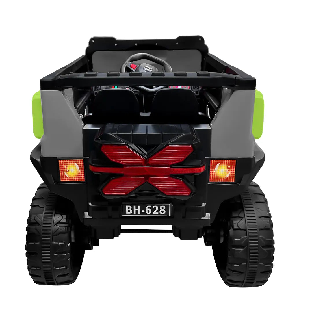 Auto Eléctrico 4x4 Off Road Batería Música LED Control Papás 12V Gris