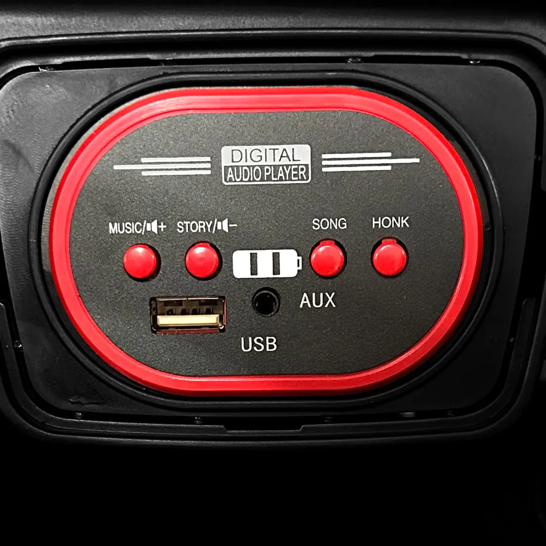 Auto Eléctrico 4x4 Off Road Batería Música LED Control Papás 12V Gris
