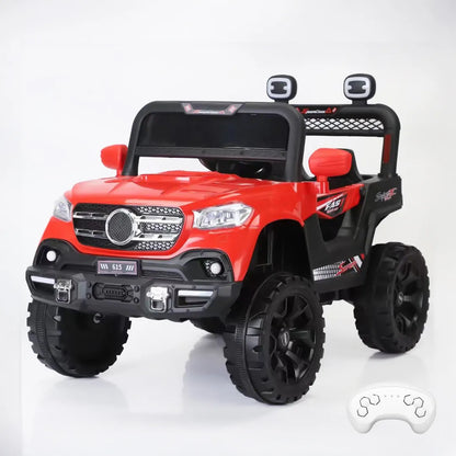 Auto Eléctrico 4x4 Off Road Batería Música LED Control Papás 12V Rojo