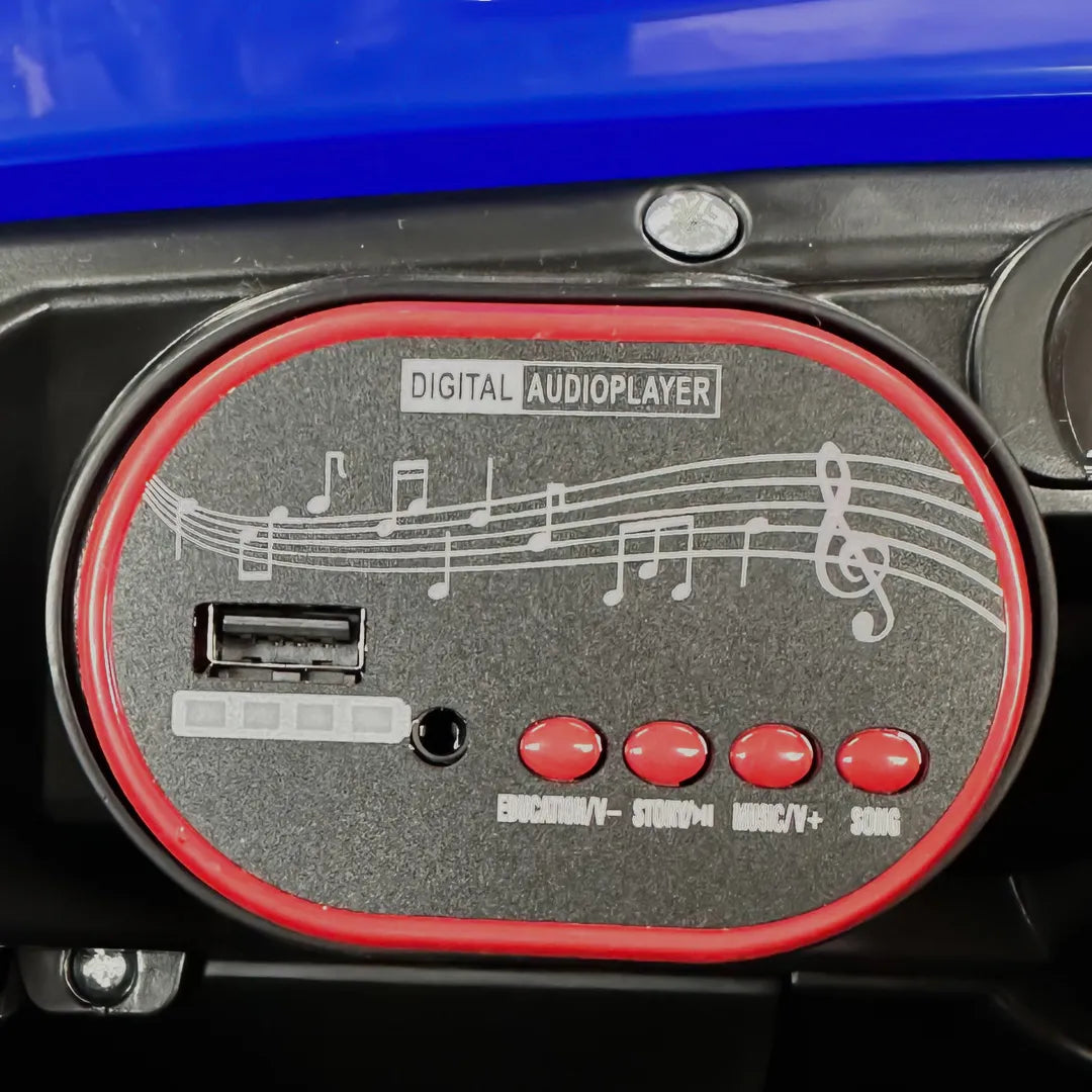 Auto Eléctrico 4x4 Off Road Batería Música LED Control Papás 12V Rojo