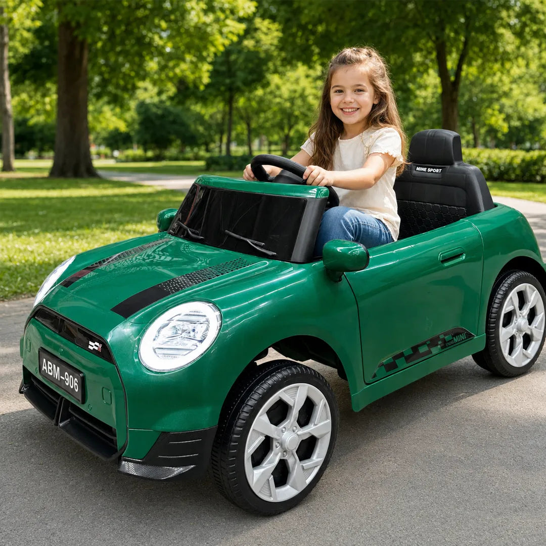 Auto Eléctrico Batería Infantil Deportivo Europeos 6V Música LED Control Verde