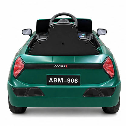 Auto Eléctrico Batería Infantil Deportivo Europeos 6V Música LED Control Verde